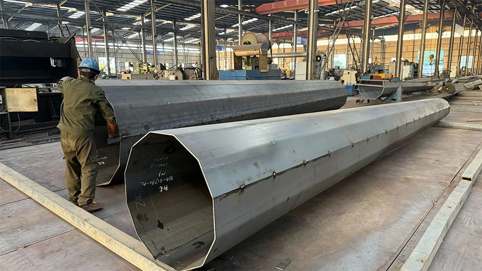 High Voltage Power Line Steel Pole Tower